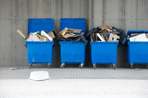 Modern waste management equipment in use